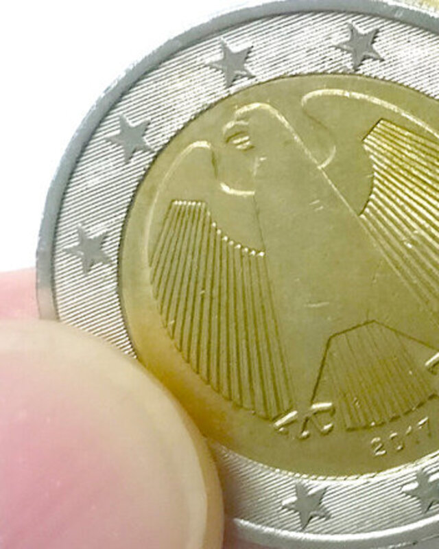 eine Zwei Euro Münze